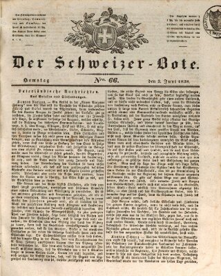 Der Schweizer-Bote Samstag 2. Juni 1838
