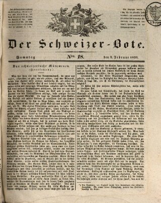 Der Schweizer-Bote Samstag 9. Februar 1839