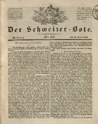 Der Schweizer-Bote Samstag 13. Juli 1839