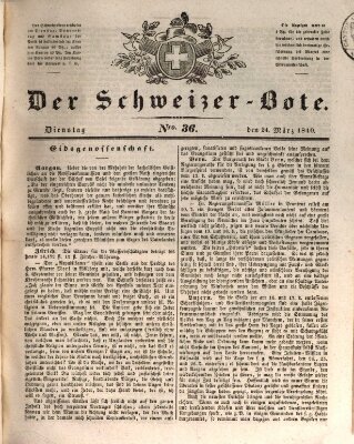 Der Schweizer-Bote Dienstag 24. März 1840