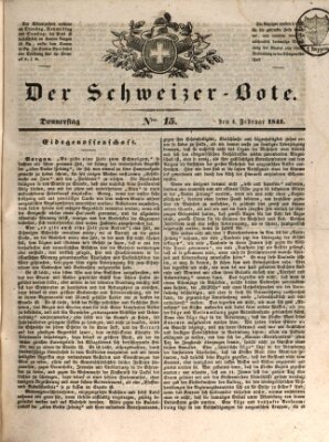 Der Schweizer-Bote Donnerstag 4. Februar 1841