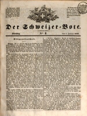 Der Schweizer-Bote Dienstag 4. Januar 1842
