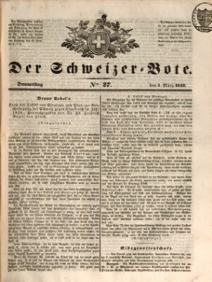 Der Schweizer-Bote Donnerstag 3. März 1842