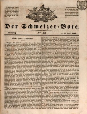 Der Schweizer-Bote Dienstag 26. April 1842