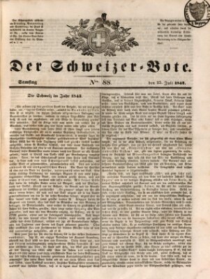 Der Schweizer-Bote Samstag 23. Juli 1842