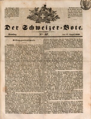 Der Schweizer-Bote Samstag 13. August 1842