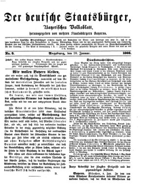 Der deutsche Staatsbürger Freitag 10. Januar 1868
