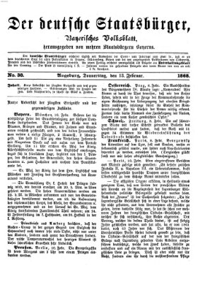Der deutsche Staatsbürger Donnerstag 13. Februar 1868