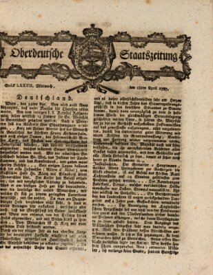 Oberdeutsche Staatszeitung Mittwoch 18. April 1787