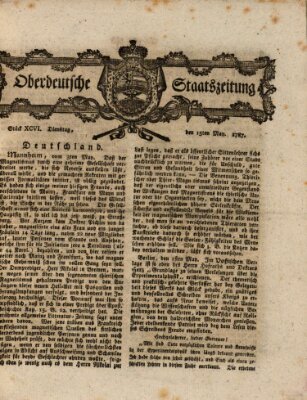 Oberdeutsche Staatszeitung Dienstag 15. Mai 1787