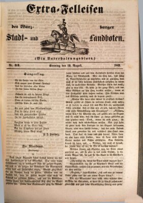 Würzburger Stadt- und Landbote Sonntag 19. August 1849