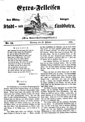 Würzburger Stadt- und Landbote Sonntag 16. Februar 1851