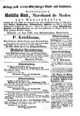 Würzburger Stadt- und Landbote Freitag 11. Juli 1851