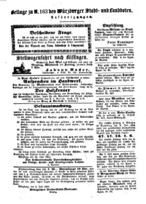 Würzburger Stadt- und Landbote Sonntag 10. Juli 1853