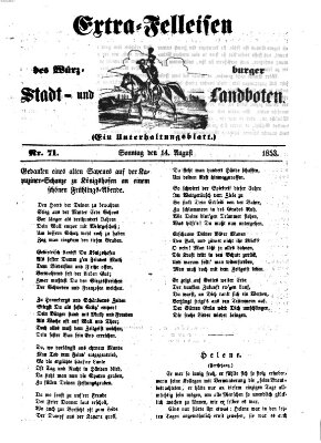 Würzburger Stadt- und Landbote Sonntag 14. August 1853