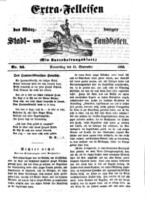 Würzburger Stadt- und Landbote Donnerstag 15. September 1853