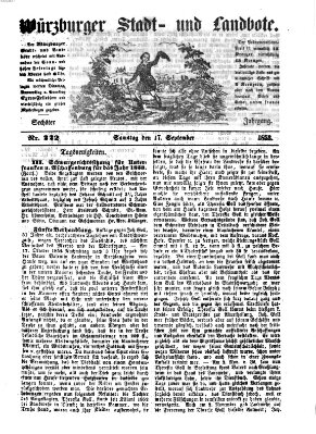 Würzburger Stadt- und Landbote Samstag 17. September 1853
