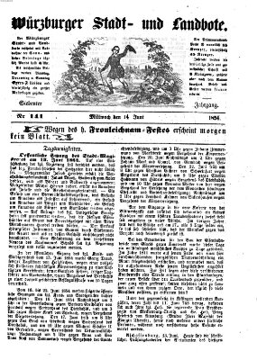 Würzburger Stadt- und Landbote Mittwoch 14. Juni 1854