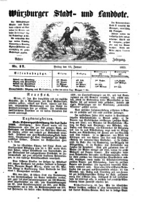Würzburger Stadt- und Landbote Freitag 19. Januar 1855