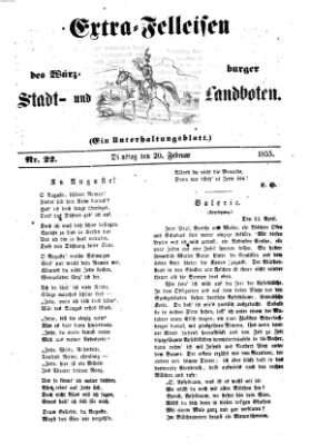 Würzburger Stadt- und Landbote Dienstag 20. Februar 1855