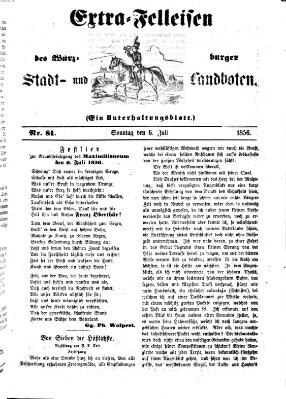 Würzburger Stadt- und Landbote Sonntag 6. Juli 1856