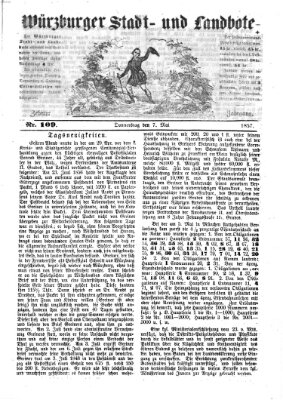 Würzburger Stadt- und Landbote Donnerstag 7. Mai 1857