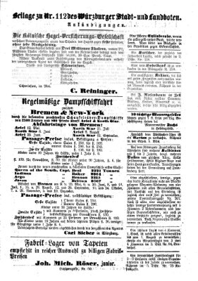 Würzburger Stadt- und Landbote Montag 11. Mai 1857