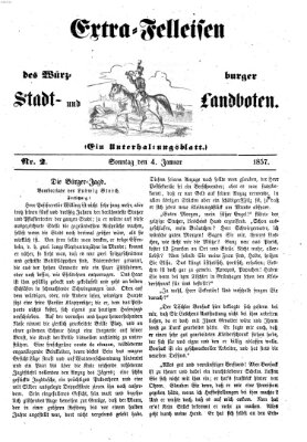 Würzburger Stadt- und Landbote Sonntag 4. Januar 1857