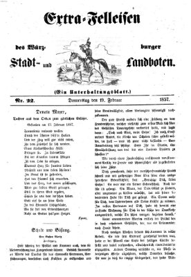 Würzburger Stadt- und Landbote Donnerstag 19. Februar 1857