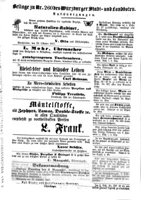 Würzburger Stadt- und Landbote Freitag 30. Oktober 1857