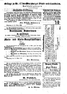 Würzburger Stadt- und Landbote Freitag 19. März 1858