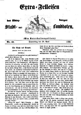 Würzburger Stadt- und Landbote Donnerstag 29. April 1858