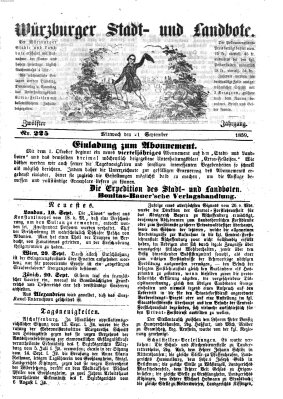 Würzburger Stadt- und Landbote Mittwoch 21. September 1859