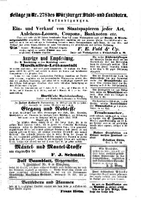 Würzburger Stadt- und Landbote Dienstag 22. November 1859