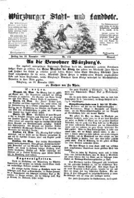 Würzburger Stadt- und Landbote Freitag 16. November 1860