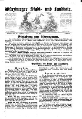 Würzburger Stadt- und Landbote Mittwoch 26. Dezember 1860