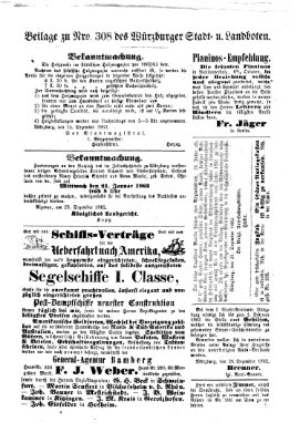 Würzburger Stadt- und Landbote Samstag 27. Dezember 1862
