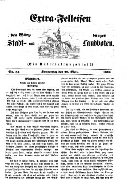 Extra-Felleisen (Würzburger Stadt- und Landbote) Donnerstag 20. März 1862