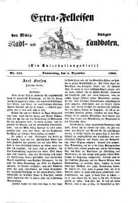 Extra-Felleisen (Würzburger Stadt- und Landbote) Donnerstag 4. Dezember 1862