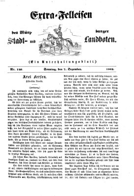 Extra-Felleisen (Würzburger Stadt- und Landbote) Sonntag 7. Dezember 1862