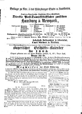 Würzburger Stadt- und Landbote Dienstag 6. Januar 1863