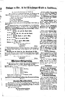 Würzburger Stadt- und Landbote Mittwoch 22. April 1863