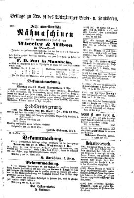 Würzburger Stadt- und Landbote Freitag 15. April 1864