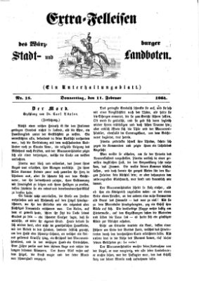 Extra-Felleisen (Würzburger Stadt- und Landbote) Donnerstag 11. Februar 1864