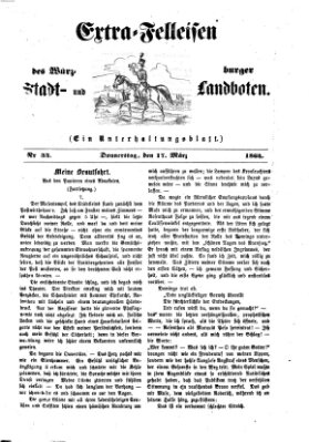 Extra-Felleisen (Würzburger Stadt- und Landbote) Donnerstag 17. März 1864