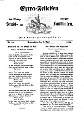 Extra-Felleisen (Würzburger Stadt- und Landbote) Donnerstag 7. April 1864