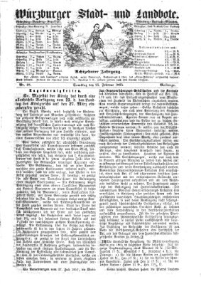 Würzburger Stadt- und Landbote Samstag 25. Februar 1865