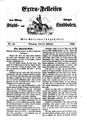 Extra-Felleisen (Würzburger Stadt- und Landbote) Dienstag 14. Februar 1865