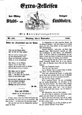 Extra-Felleisen (Würzburger Stadt- und Landbote) Dienstag 5. September 1865