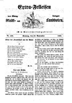 Extra-Felleisen (Würzburger Stadt- und Landbote) Sonntag 10. September 1865